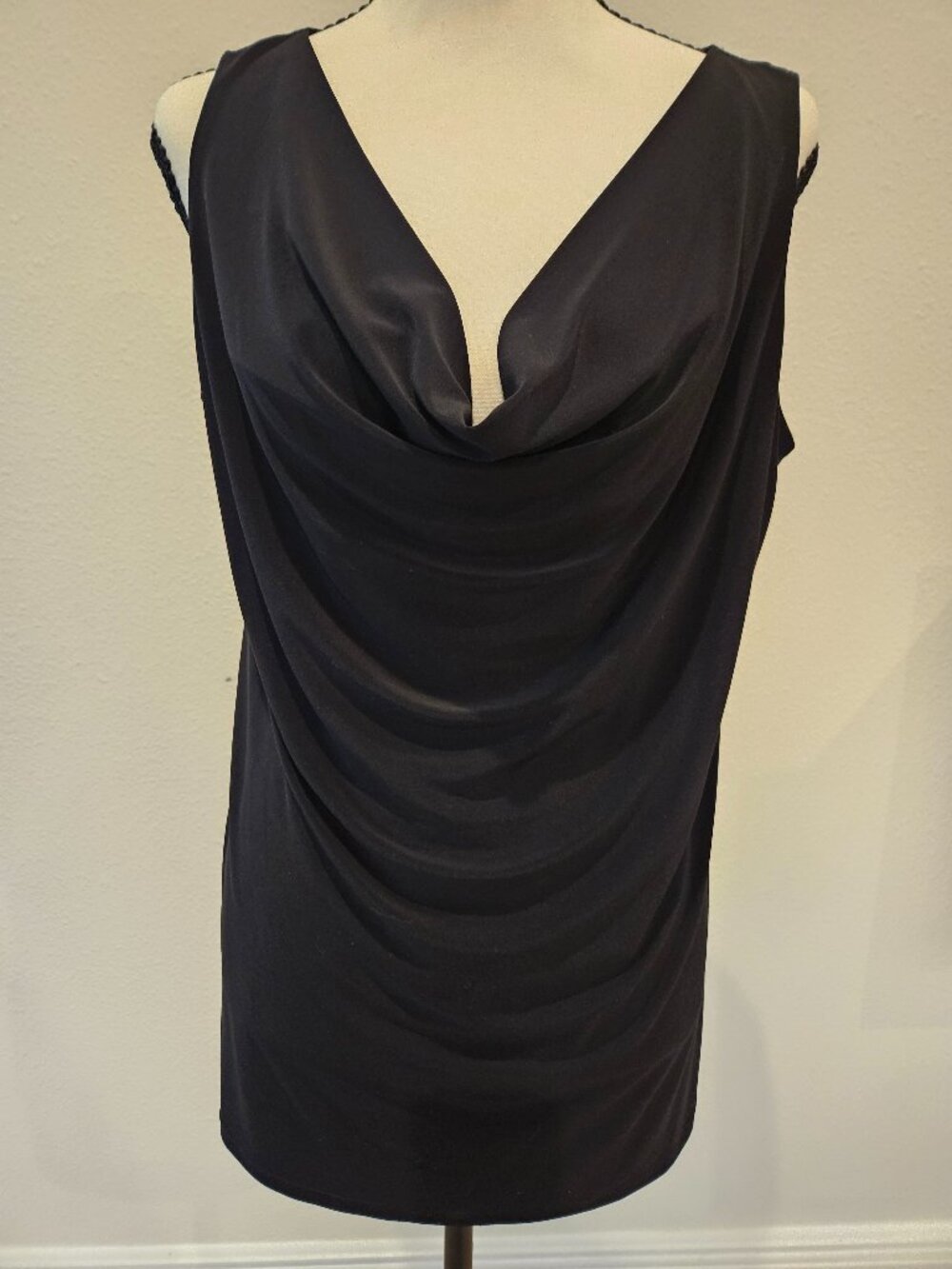 Clara Sun Woo L black cowl neck tank